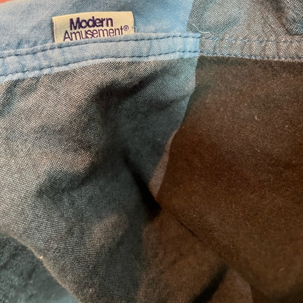 Modern Amusement Men's Blue Checkered Shirt. XL - Picture 4 of 5